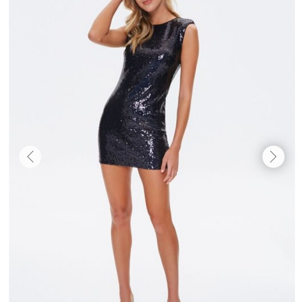 Forever 21 black sequin dress